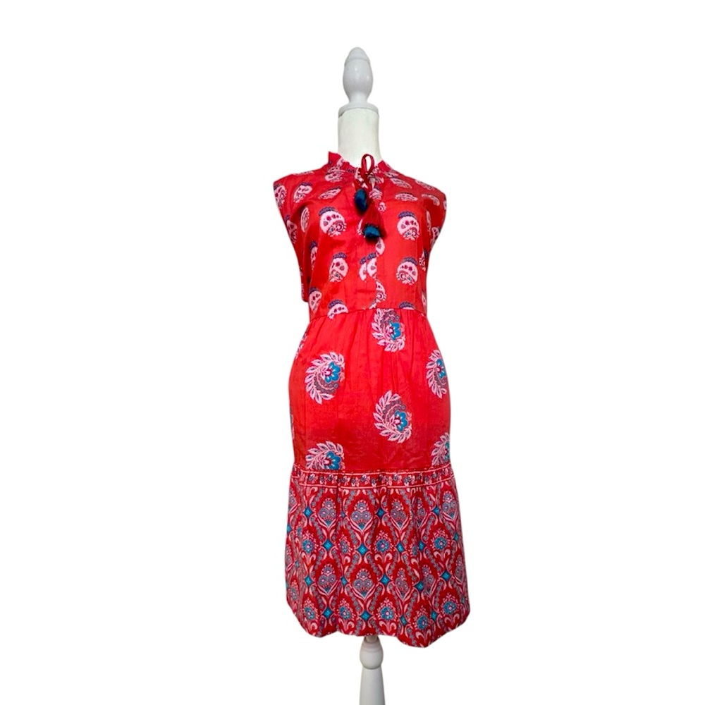 Crown & Ivy Coral and Blue Floral Dress